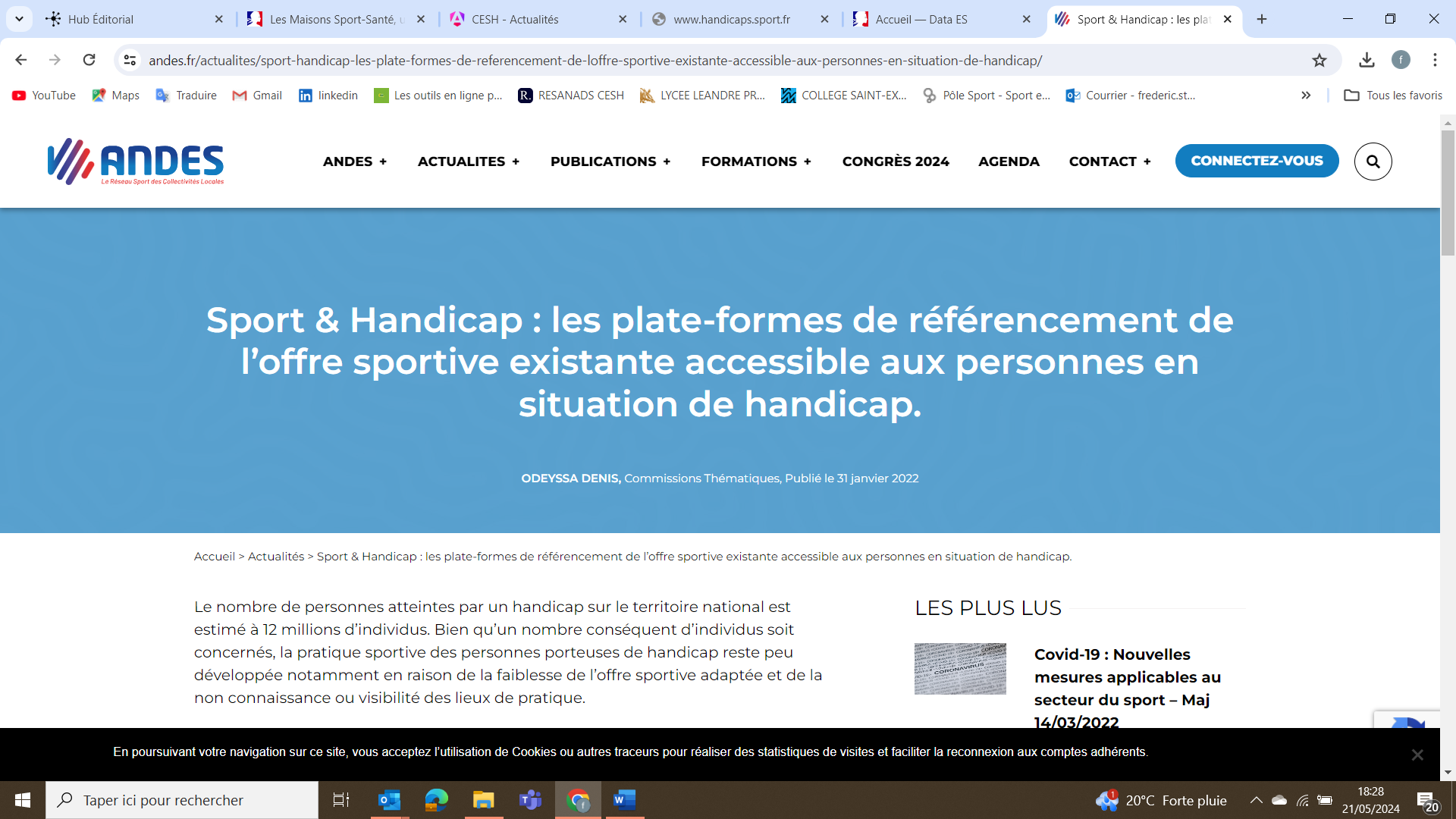 Les plateformes pour mieux accueillir sur des pratiques sportives para-accueillantes